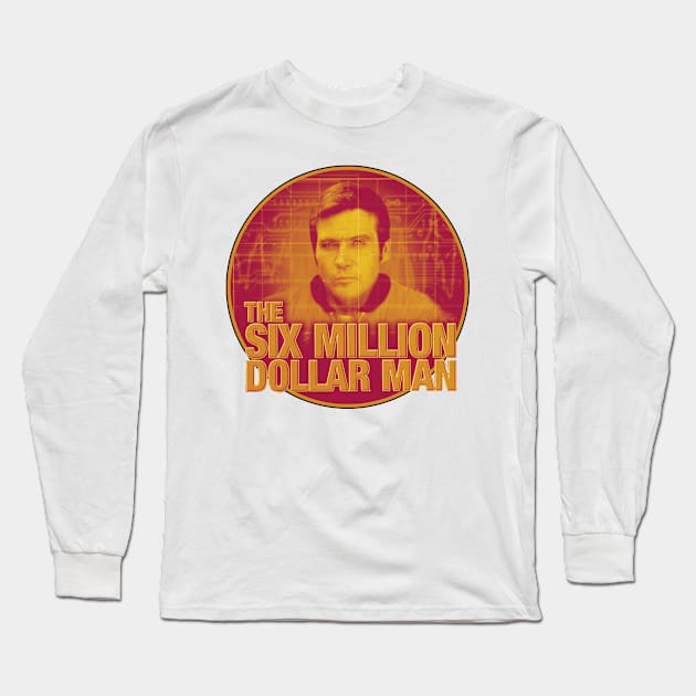 The Six Million Dollar Man Retro Vibe Long Sleeve T-Shirt by Cube2